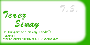 terez simay business card